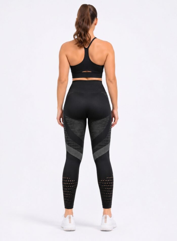 Alternative view of SpinFit High Waist Hollow Leggings-Black