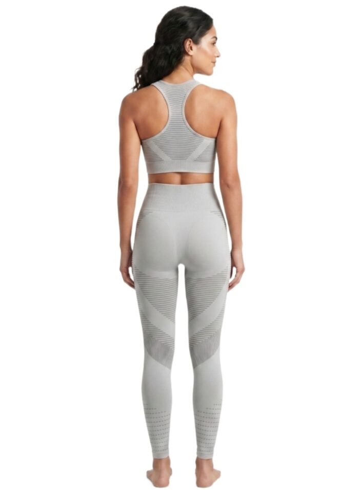 SpinFit High Waist Hollow Leggings-Light Grey — THUGFIT Activewear UAE