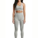SpinFit High Waist Hollow Leggings-Light Grey — THUGFIT Activewear UAE