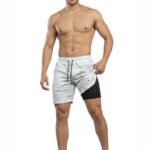 SprintHint 2-in-1 White Camo Shorts-CamoWhite — THUGFIT Activewear UAE