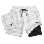 SprintHint 2-in-1 White Camo Shorts-CamoWhite — THUGFIT Activewear UAE