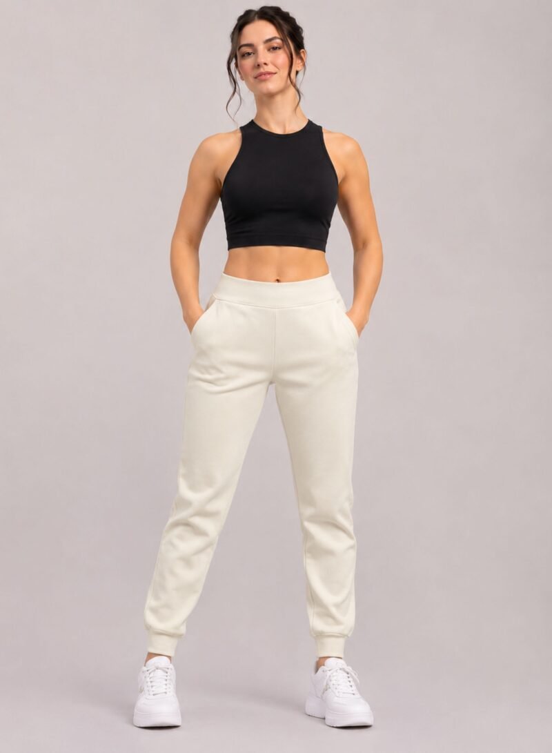 VelocityVibe Womens Pants-Beige