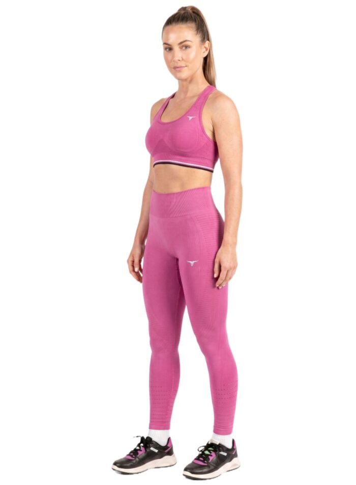 SpinFit High Waist Hollow Leggings-Rose Red — THUGFIT Activewear UAE