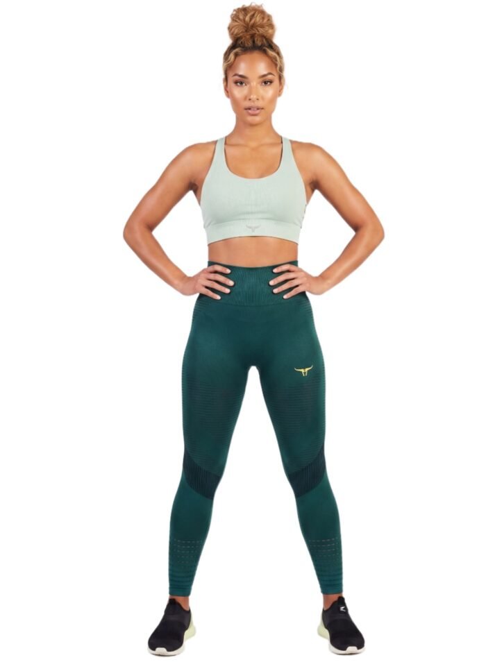 SpinFit High Waist Hollow Leggings-Green — THUGFIT Activewear UAE