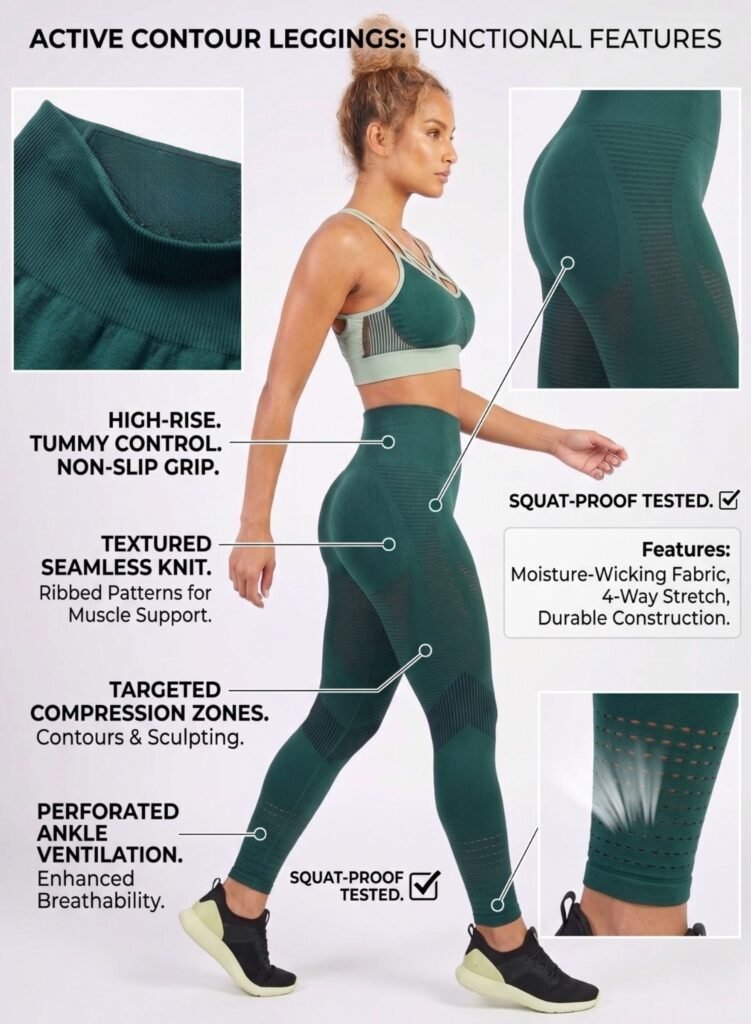 SpinFit High Waist Hollow Leggings-Green — THUGFIT Activewear UAE