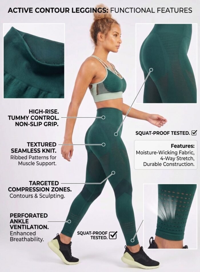 SpinFit High Waist Hollow Leggings-Green — THUGFIT Activewear UAE