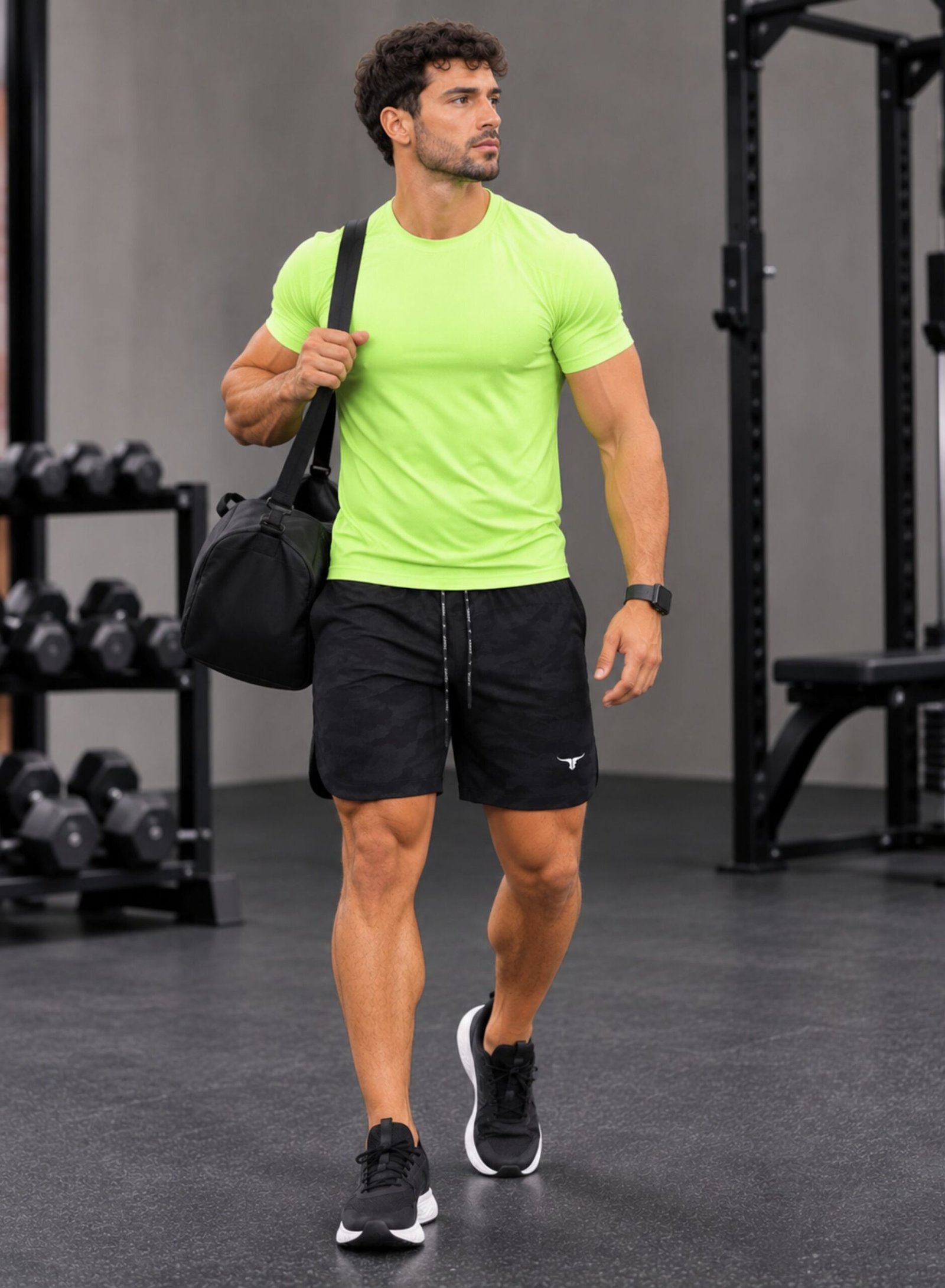 ProTech Activewear Men's Shorts-Black - Image 3