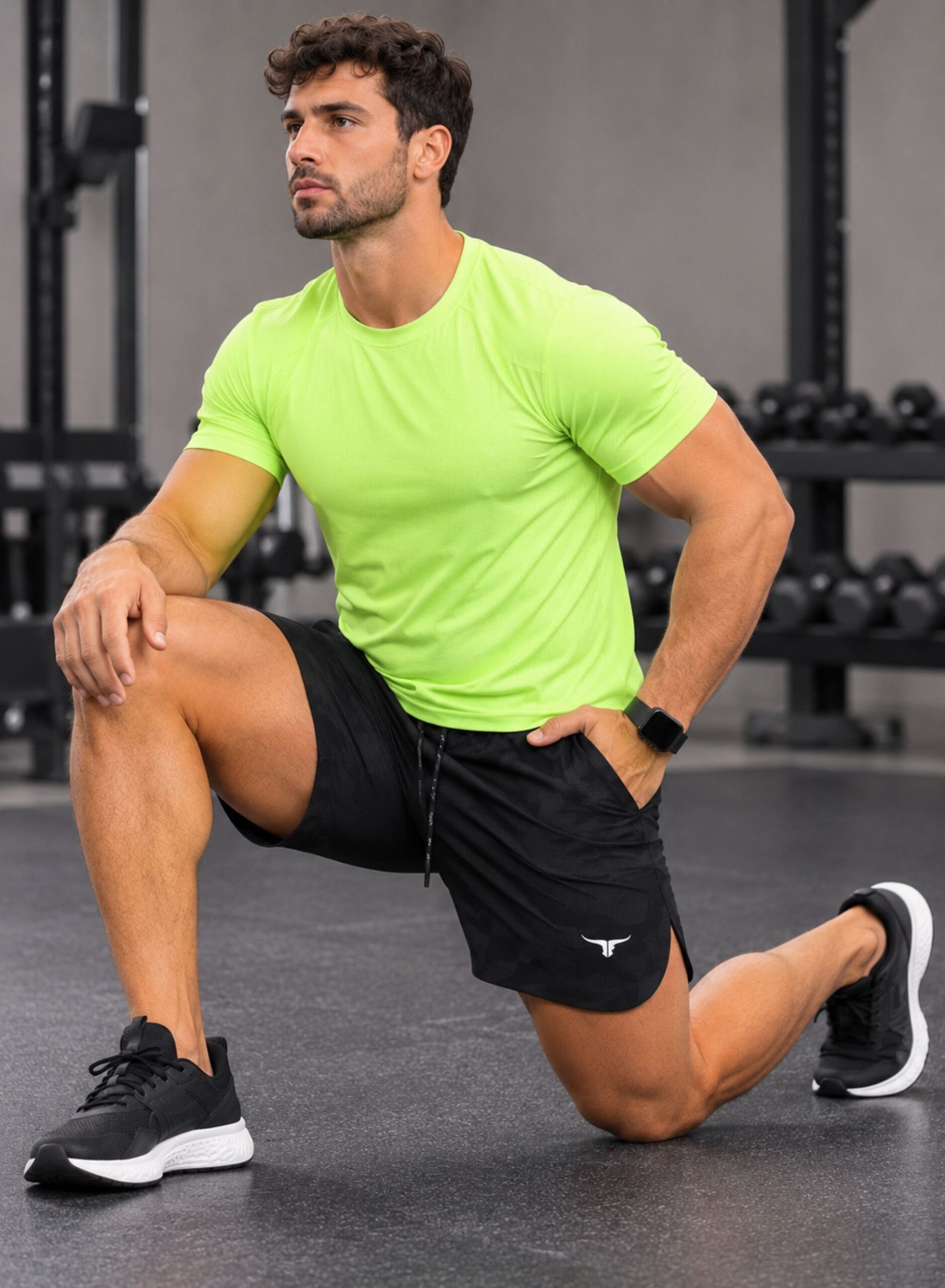 ProTech Activewear Men's Shorts-Black - Image 4