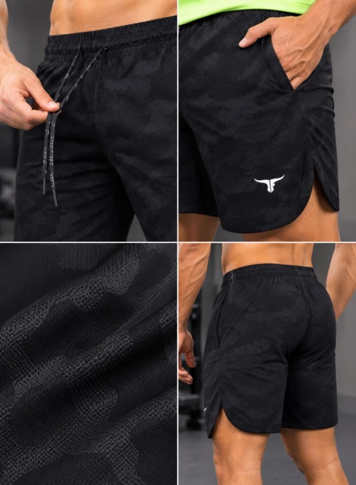 ProTech Activewear Men's Shorts-Black - Image 5