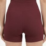 BraveBod Cross Waist V Cut Shorts-Burgundy — THUGFIT Activewear UAE