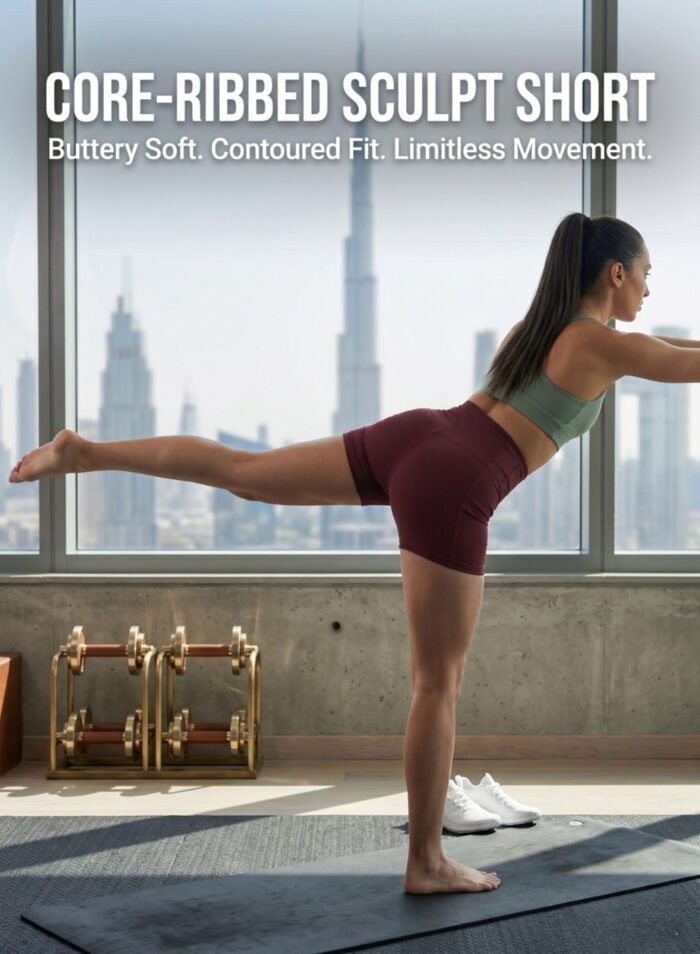 BraveBod Cross Waist V Cut Shorts-Burgundy — THUGFIT Activewear UAE