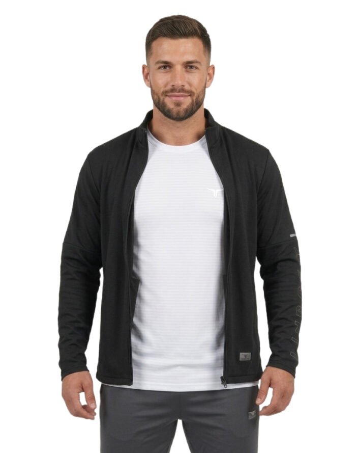 THUGFIT Sporty Men's Jacket-Black — THUGFIT Activewear UAE