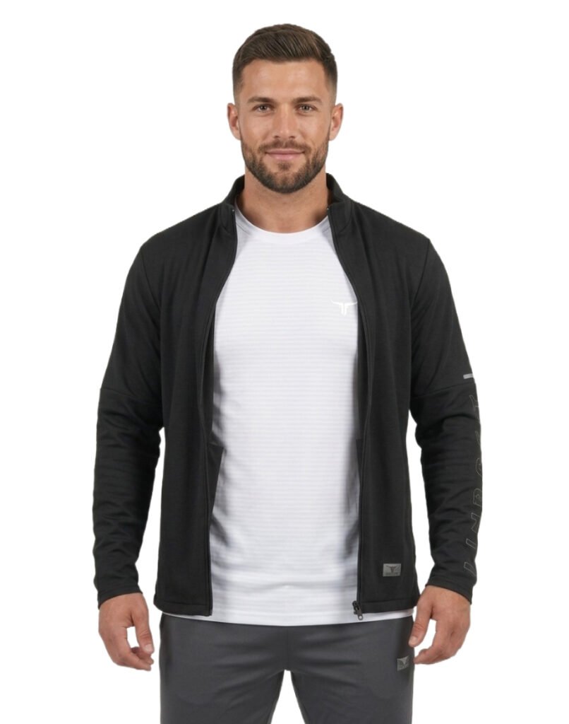 THUGFIT Sporty Men's Jacket-Black — THUGFIT Activewear UAE