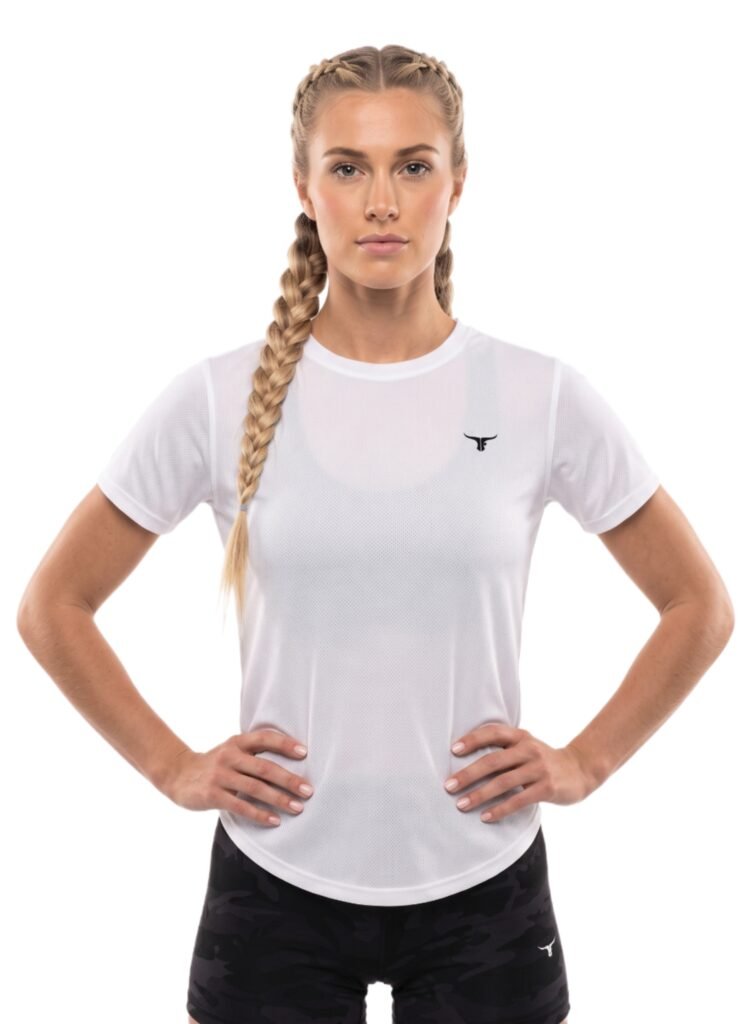 Whirlwind Womens T-shirt-White — THUGFIT Activewear UAE