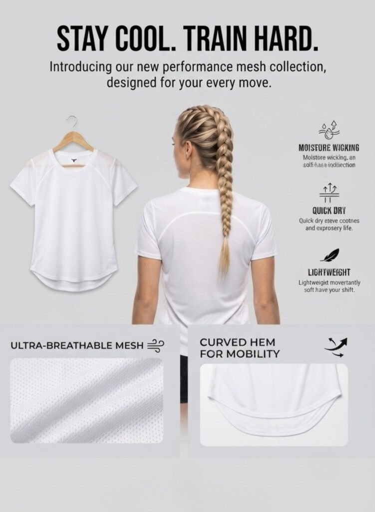 Whirlwind Womens T-shirt-White — THUGFIT Activewear UAE