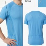 EndurX Mens T-Shirt-Sky Blue — THUGFIT Activewear UAE