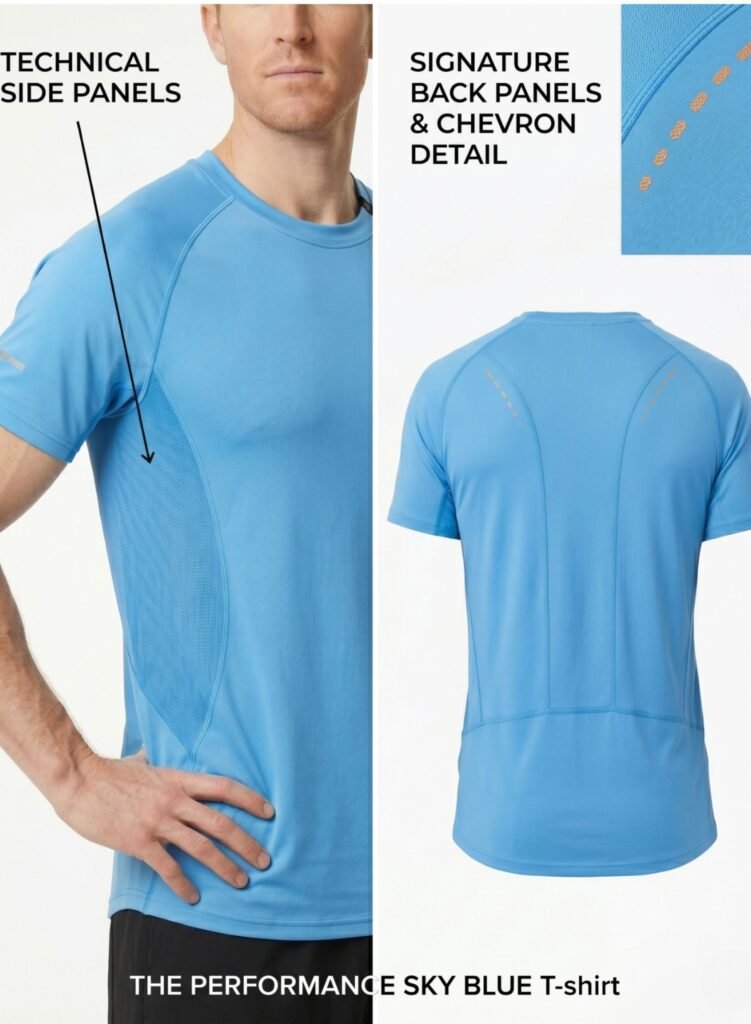 EndurX Mens T-Shirt-Sky Blue — THUGFIT Activewear UAE