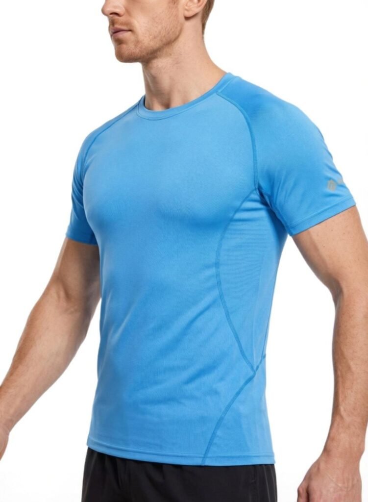 EndurX Mens T-Shirt-Sky Blue — THUGFIT Activewear UAE