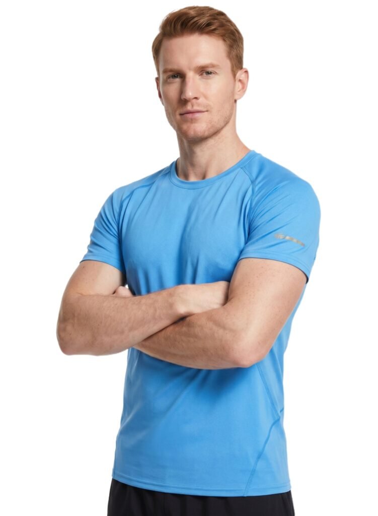 EndurX Mens T-Shirt-Sky Blue — THUGFIT Activewear UAE