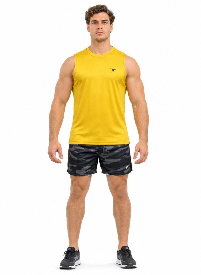 LiftRift Sleeveless Mens T-Shirt-Yellow