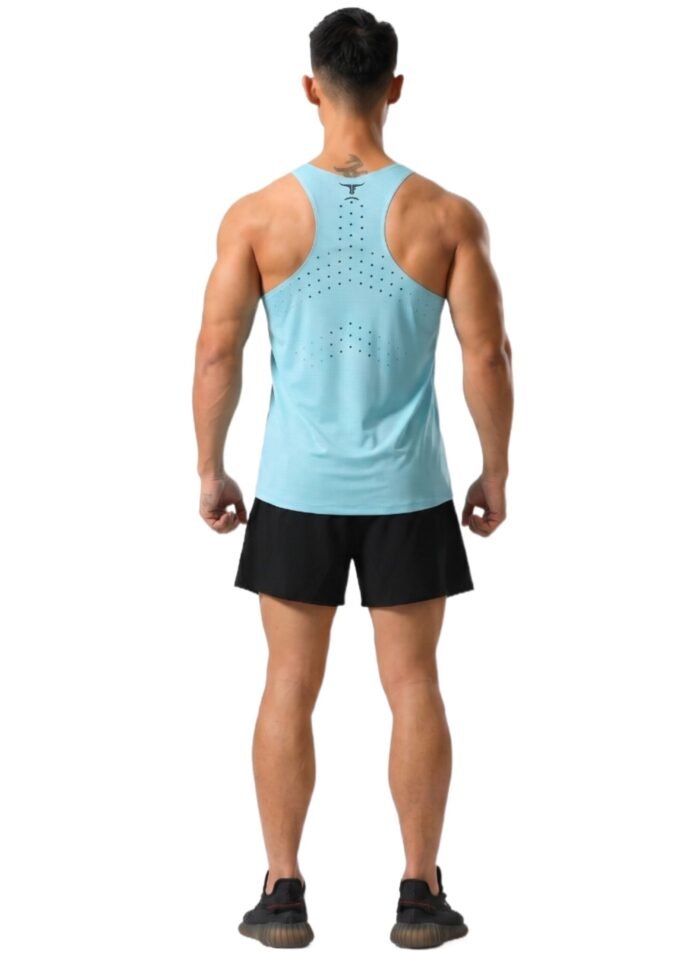 AgileAura Activewear Men's Tank Top-Sky Blue — THUGFIT Activewear UAE