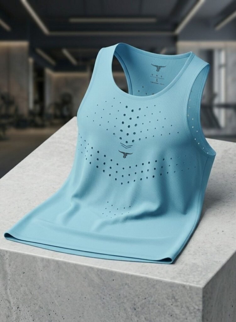 AgileAura Activewear Men's Tank Top-Sky Blue — THUGFIT Activewear UAE