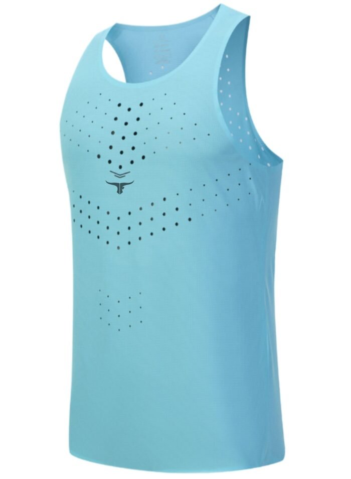 AgileAura Activewear Men's Tank Top-Sky Blue — THUGFIT Activewear UAE