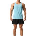 AgileAura Activewear Men's Tank Top-Sky Blue — THUGFIT Activewear UAE