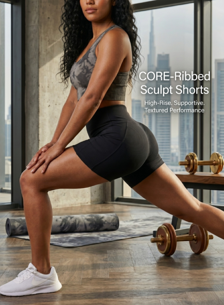 BraveBod Cross Waist V Cut Shorts-Black — THUGFIT Activewear UAE
