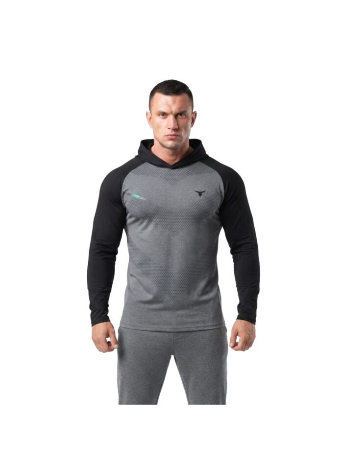 DynamicEdge Hooded Sportswear For Men-Grey