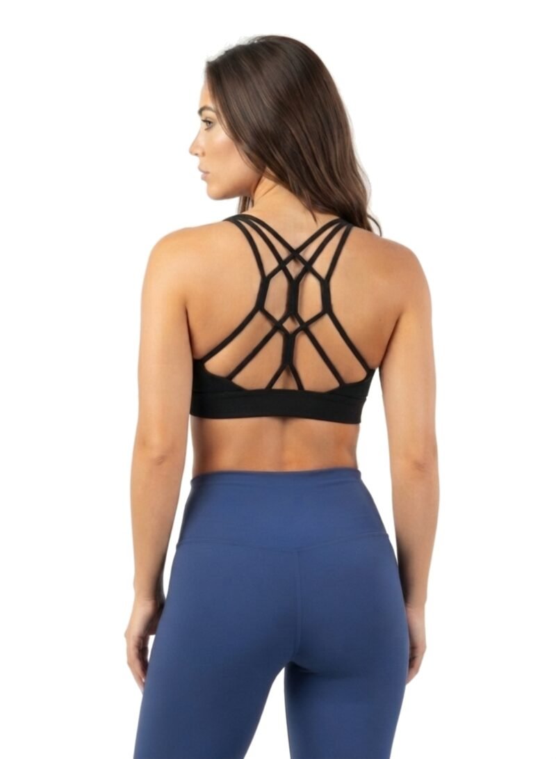 StrikeZone Spaghetti Sports Bra-Black