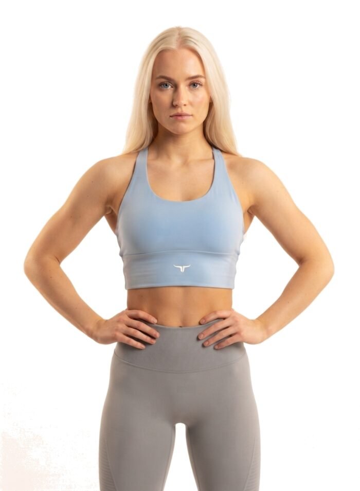 Alternative view of AeroFit High-intensity Long Line Sports Bra-Sky Blue