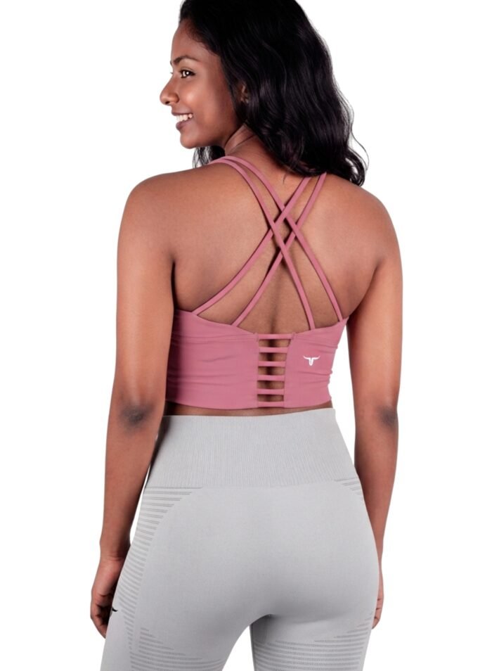 AeroFit High-intensity Long Line Sports Bra-Rose Red - Image 8