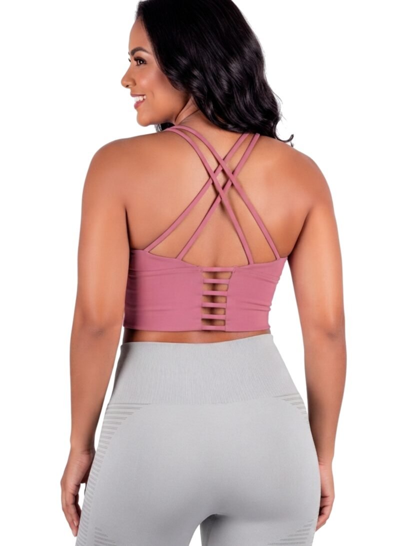 AeroFit High-intensity Long Line Sports Bra-Rose Red