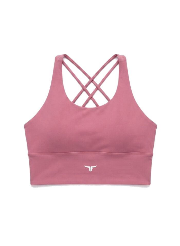 AeroFit High-intensity Long Line Sports Bra-Rose Red - Image 9