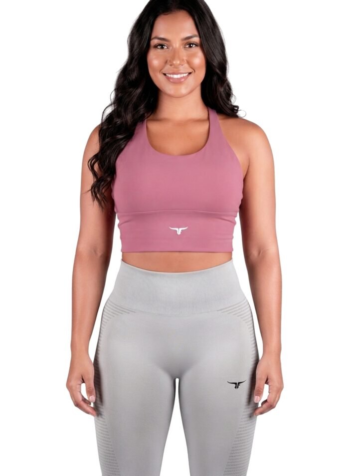 AeroFit High-intensity Long Line Sports Bra-Rose Red - Image 5