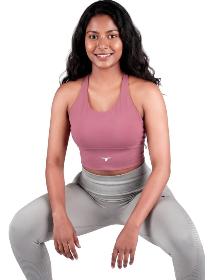 AeroFit High-intensity Long Line Sports Bra-Rose Red - Image 3