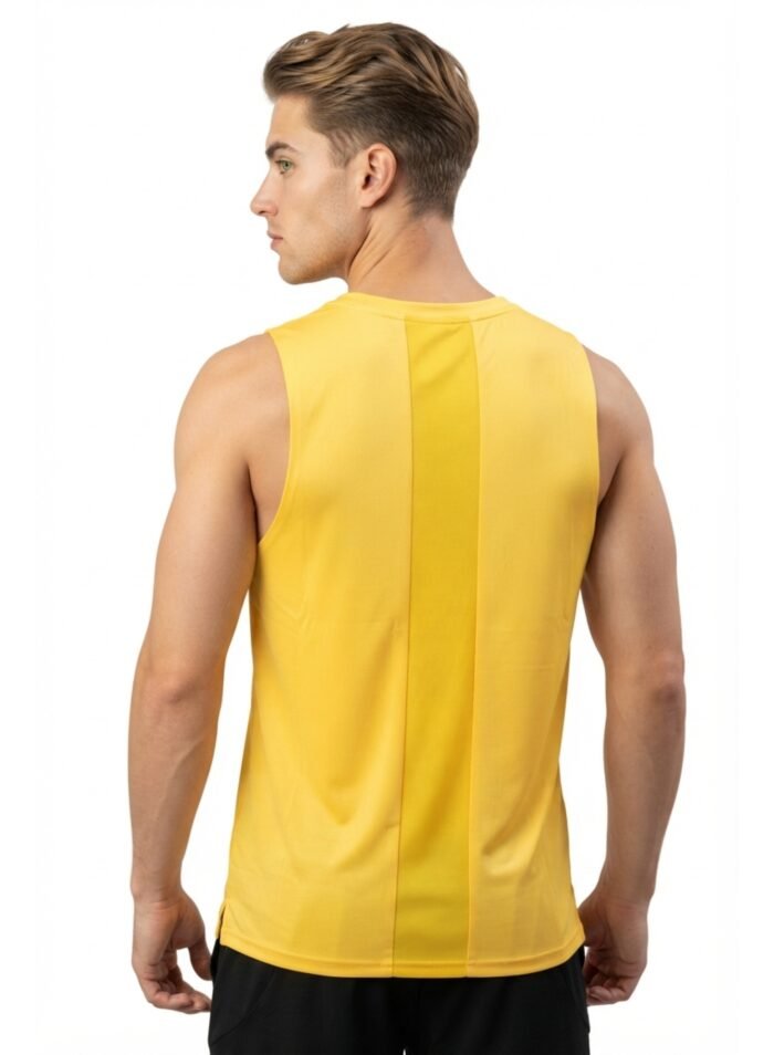 Alternative view of LiftRift Sleeveless Mens T-Shirt-Yellow