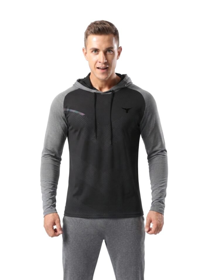 DynamicEdge Hooded Sportswear For Men-Black - Image 5