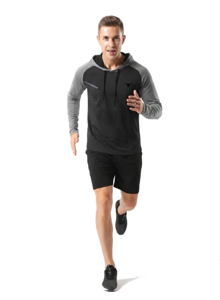 DynamicEdge Hooded Sportswear For Men-Black - Image 4