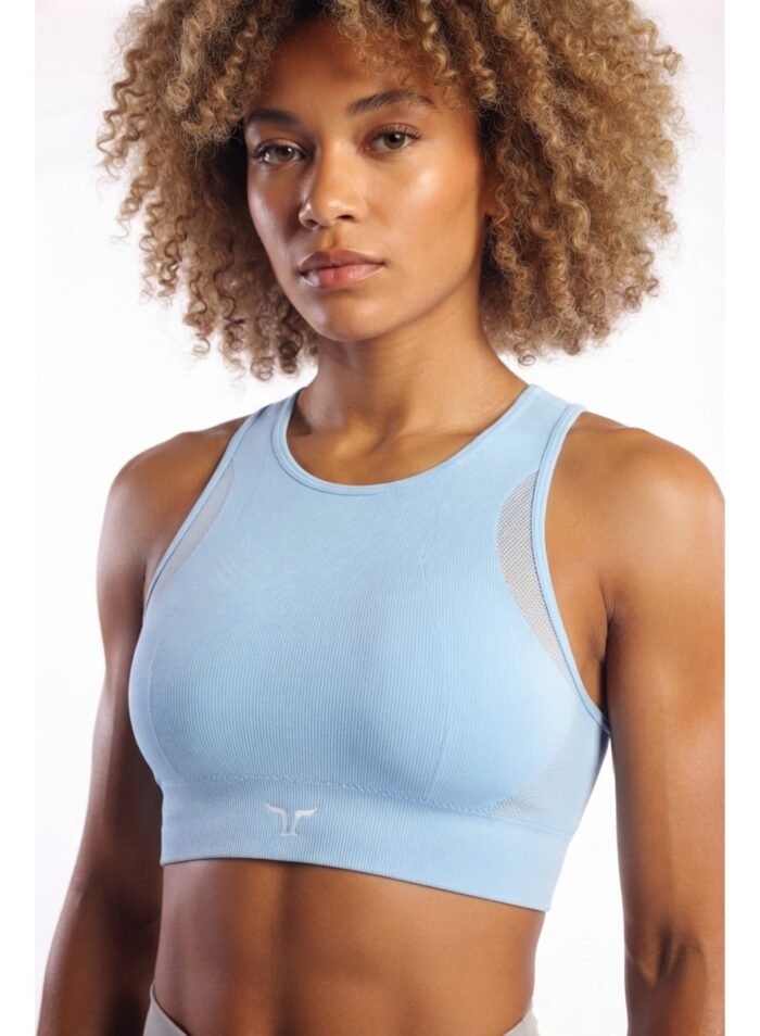BlazeCraze Compression Sports Bra-Blue - Image 6