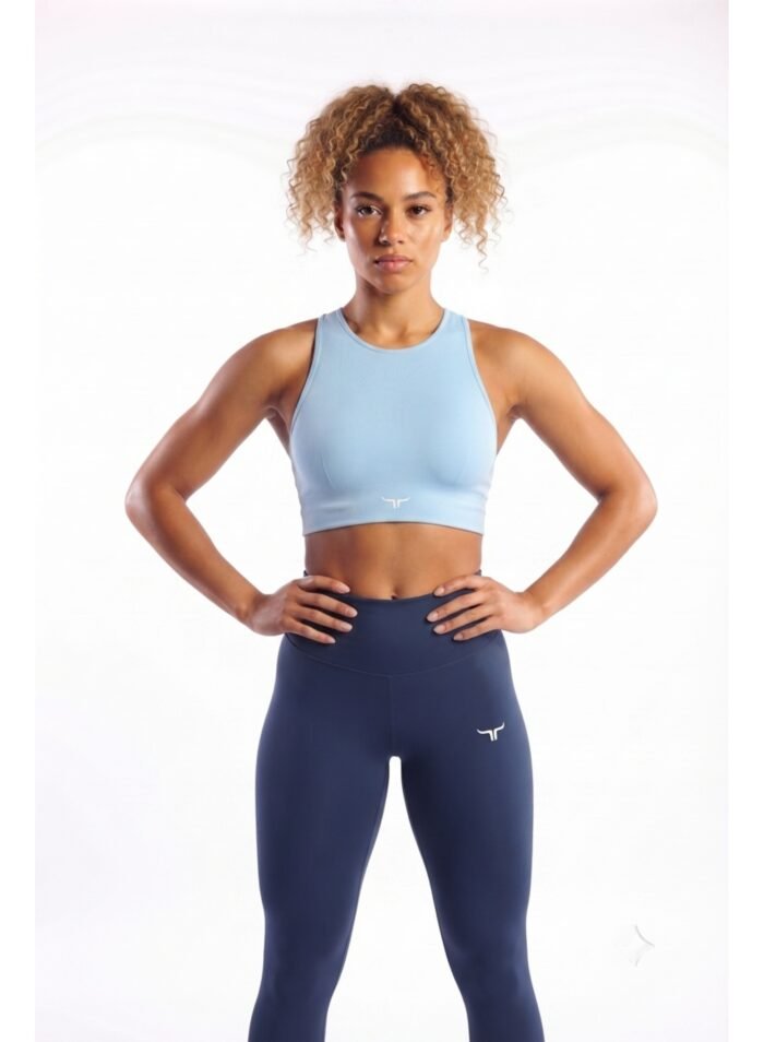 BlazeCraze Compression Sports Bra-Blue - Image 5