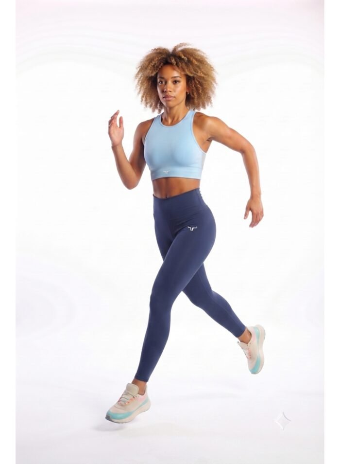 BlazeCraze Compression Sports Bra-Blue - Image 3