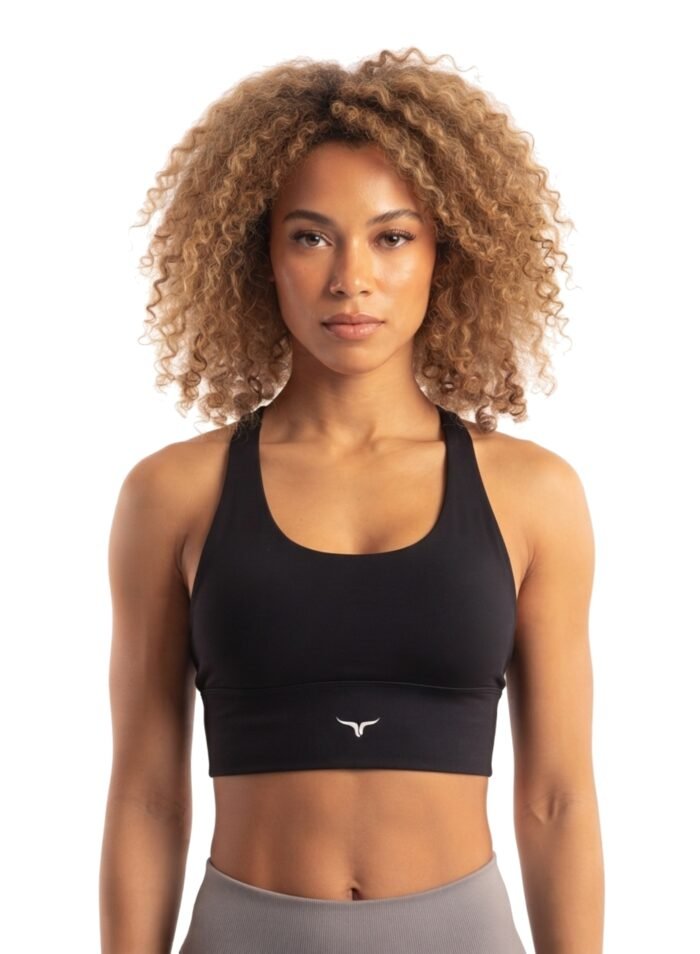 Alternative view of AeroFit High-intensity Long Line Sports Bra-Black